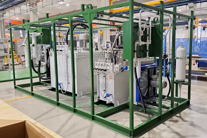 Pic #3 - Centrale Oleodinamica PED Exergy P - Centrale lube & seal oil skid - Regno Unito